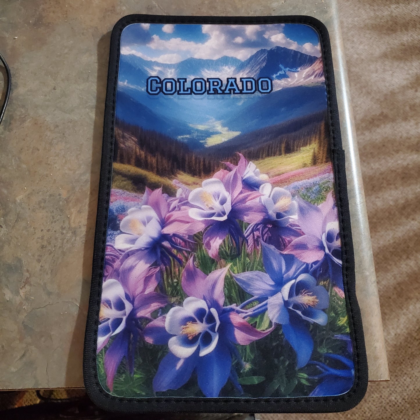 Colorado Wildflower Universal Center Console Cover – Alpine Meadow Car Accessory