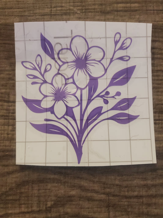 Purple Flower Decal