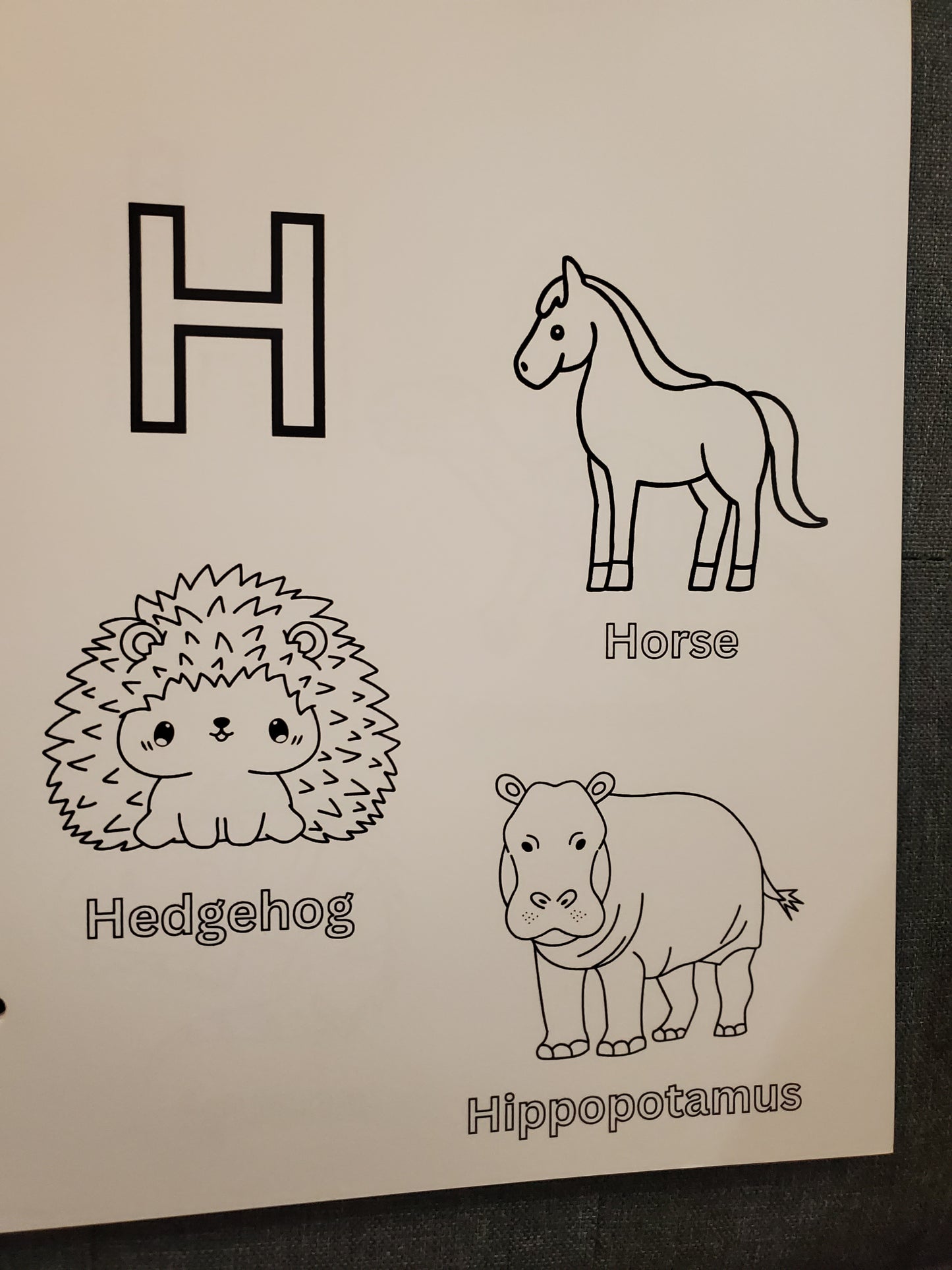 Children's Alphabet Coloring Book