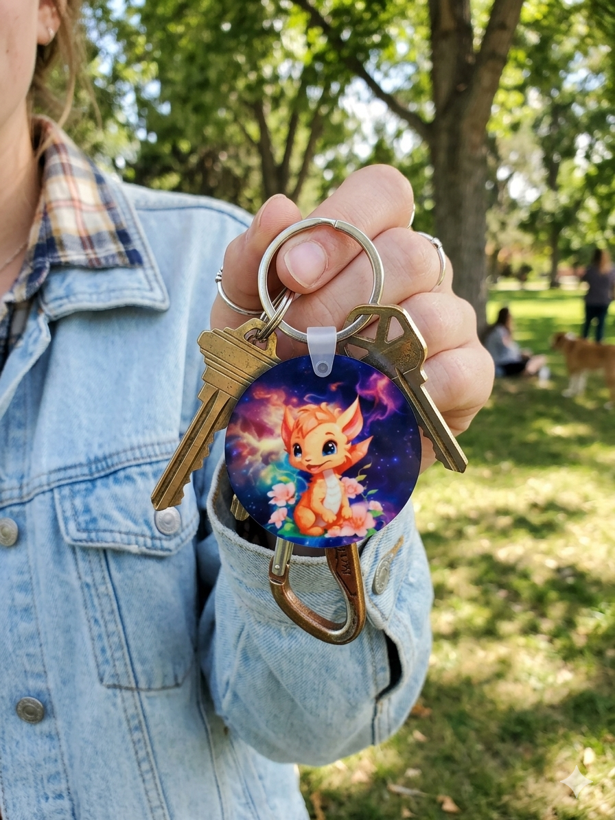Cute Baby Dragon Keychain