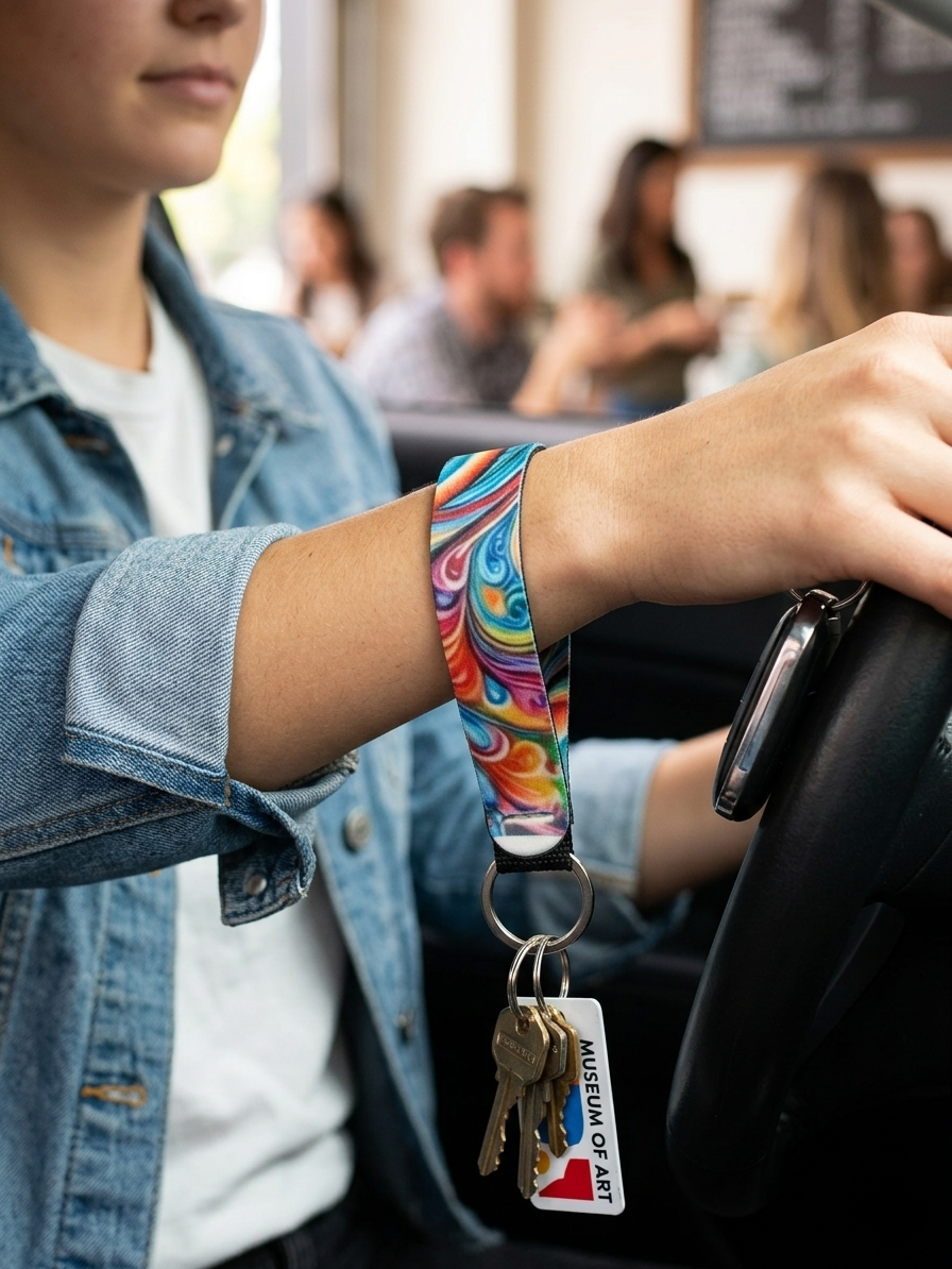 Trippy Psychedelic Wristlet Keychain