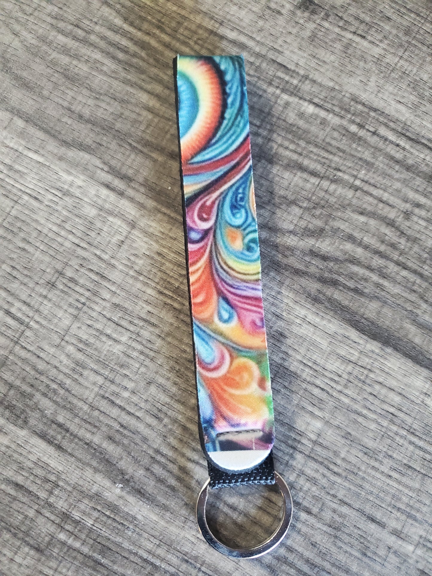 Trippy Psychedelic Wristlet Keychain