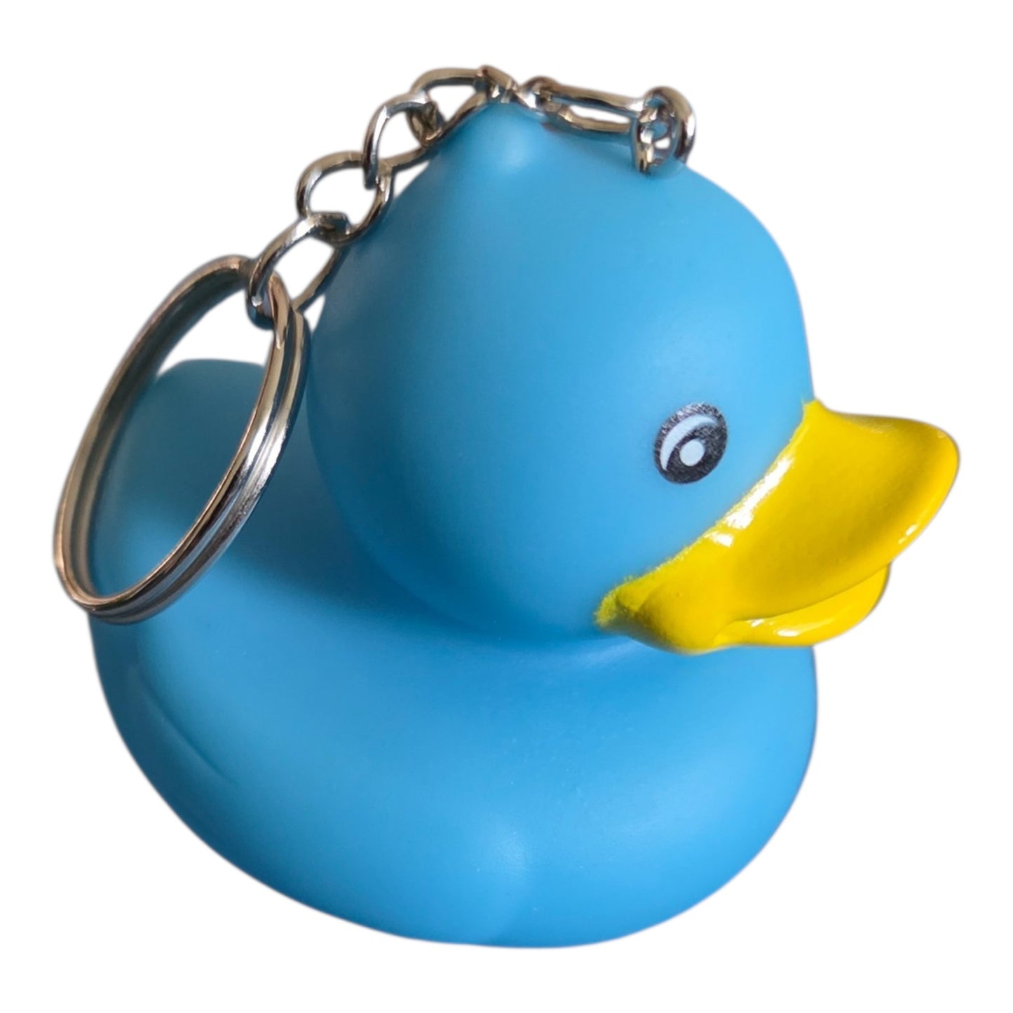 Cute Blue Rubber Duck Keychain