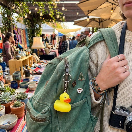 Classic Yellow Rubber Duck Keychain