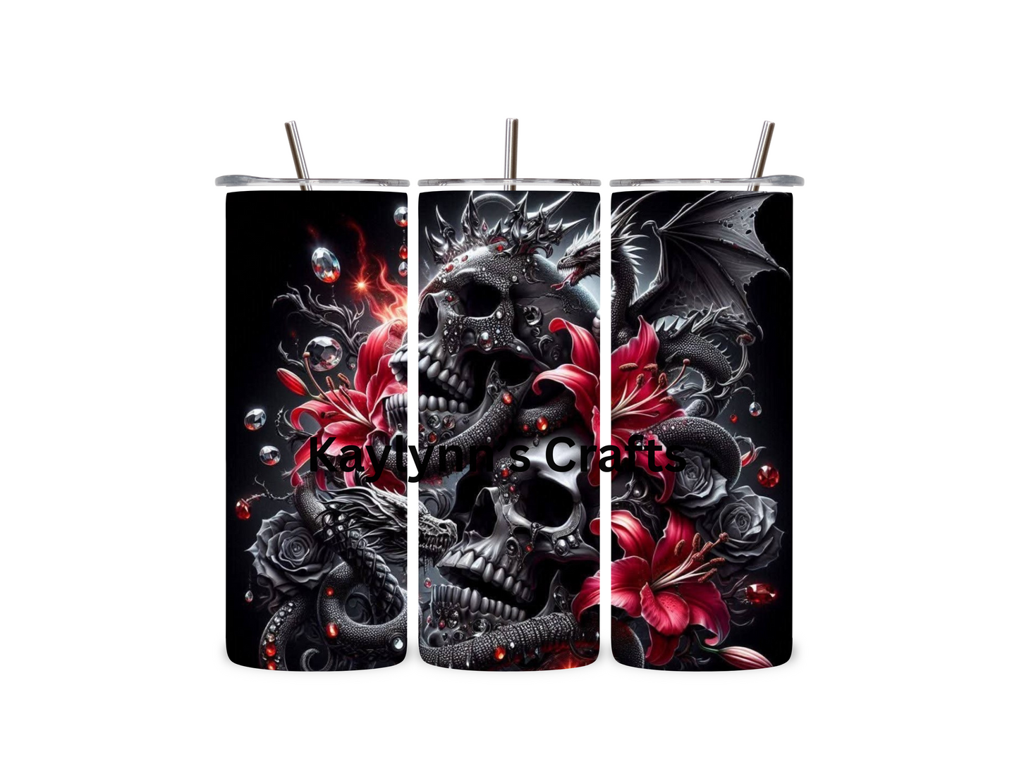 Decorative Skull Tumbler